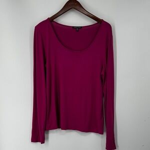 Eileen Fisher Magenta Long Sleeve Tee